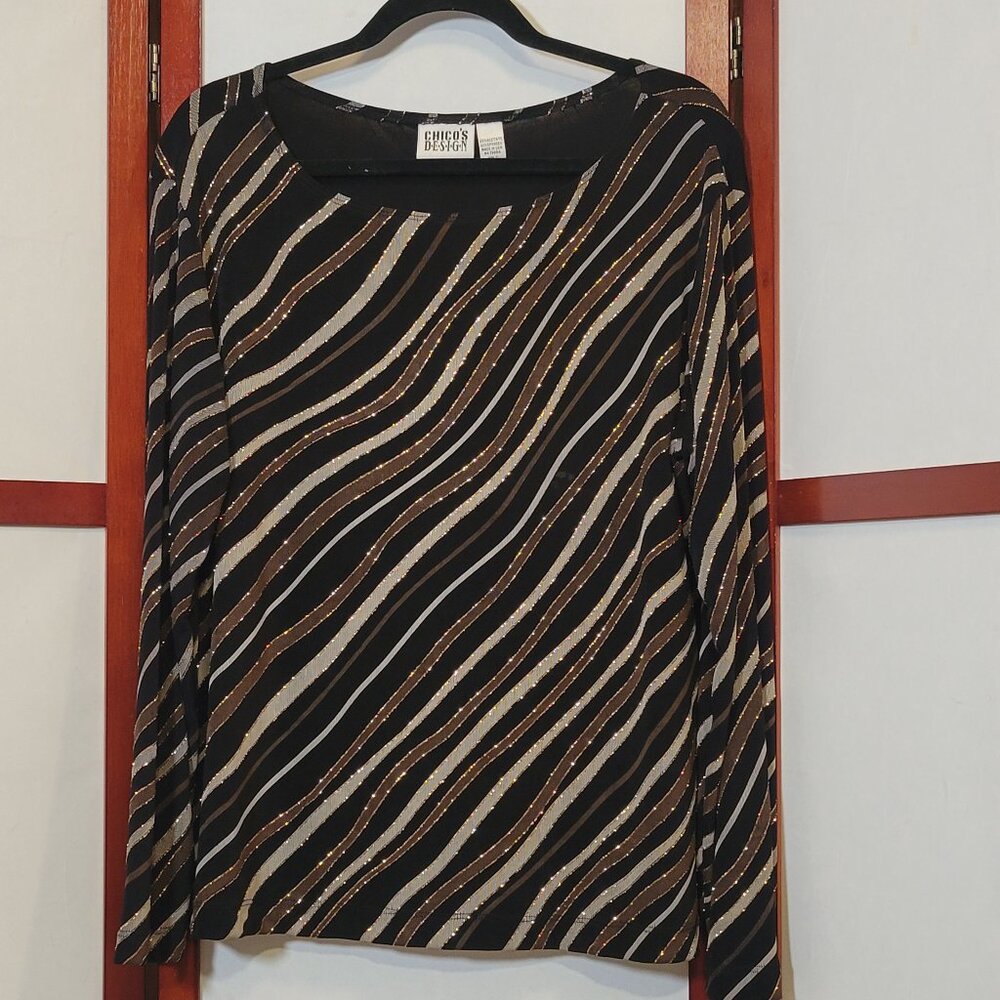 Chico's Long Sleeve Dressy Top - Size 3